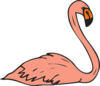 Swimming Flamingo Clip Art